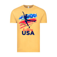 Vintage Mustard ice skating dance support the team tshirt usa flag t shirt Vintage Tee - linhVisuals