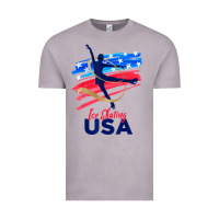 Vintage Zinc ice skating dance support the team tshirt usa flag t shirt Vintage Tee - linhVisuals