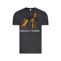 Vintage Black airedale terrier crazy dog lover sweatshirt Vintage Tee - linhVisuals