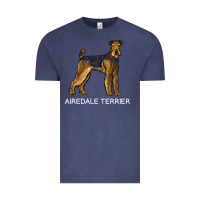 Vintage Denim airedale terrier crazy dog lover sweatshirt Vintage Tee - linhVisuals
