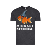 Vintage Black mindset motivational quote cute goldfish shark fish t shirt Vintage Tee - linhVisuals