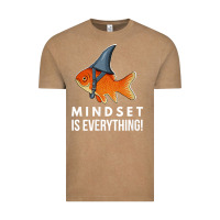 Vintage Coffee mindset motivational quote cute goldfish shark fish t shirt Vintage Tee - linhVisuals