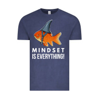 Vintage Denim mindset motivational quote cute goldfish shark fish t shirt Vintage Tee - linhVisuals