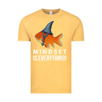 Vintage Mustard mindset motivational quote cute goldfish shark fish t shirt Vintage Tee - linhVisuals