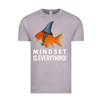 Vintage Zinc mindset motivational quote cute goldfish shark fish t shirt Vintage Tee - linhVisuals
