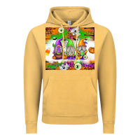 Vintage Mustard Halloween Gnomes Vintage Hoodie - texasbilliewilder