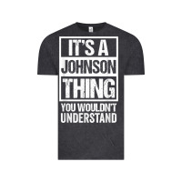 Vintage Black it's a johnson thing   you wouldn't understand   family name t shirt Vintage Tee - linhVisuals