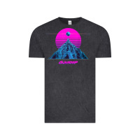 Vintage Black pink sun   official gunship t shirt Vintage Tee - linhVisuals