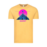 Vintage Mustard pink sun   official gunship t shirt Vintage Tee - linhVisuals