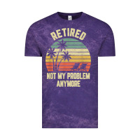 Cloud Purple retired shirt not my problem anymore funny retirement t shirt Vintage Tee - linhVisuals