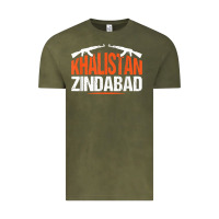 Vintage Olive sikh khalistan zindabad singh punjabi t shirt Vintage Tee - linhVisuals