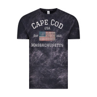 Cloud Black cape cod massachusetts american flag usa travel vintage pullover hoodi Vintage Tee - linhVisuals