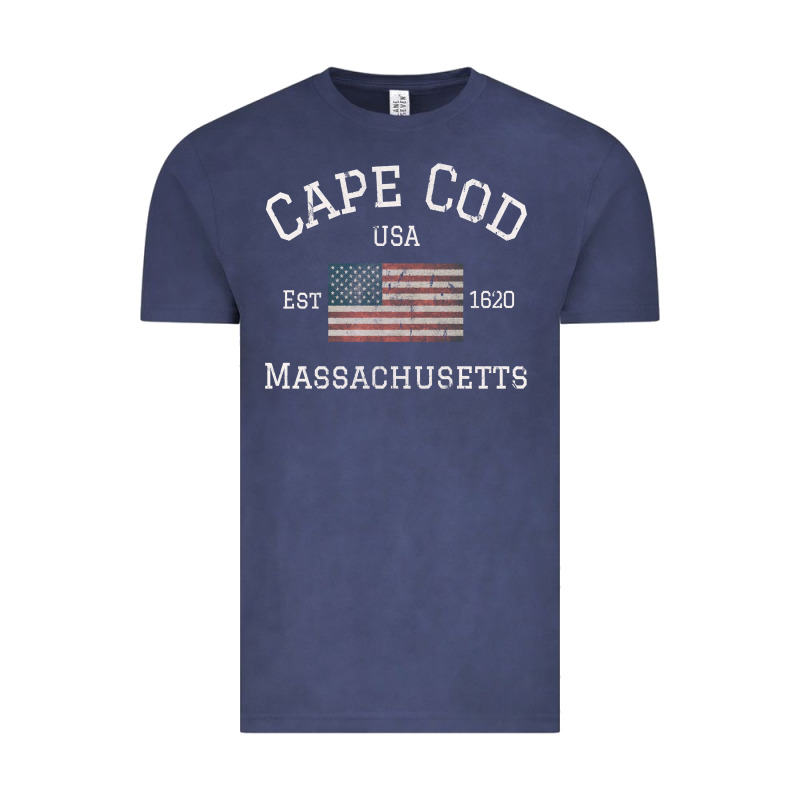 Cape Cod Massachusetts American Flag Usa Travel Vintage Pullover Hoodi Vintage Tee by linhVisuals | Teevron