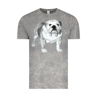 Cloud Rock English Bulldog Art Vintage Tee - linhVisuals