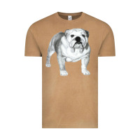 Vintage Camel English Bulldog Art Vintage Tee - linhVisuals
