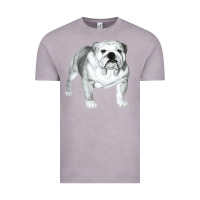 Vintage Zinc English Bulldog Art Vintage Tee - linhVisuals