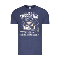 Vintage Denim i can't fix stupid   funny carpentry woodworking carpenter t shirt Vintage Tee - linhVisuals