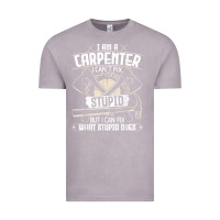 Vintage Zinc i can't fix stupid   funny carpentry woodworking carpenter t shirt Vintage Tee - linhVisuals