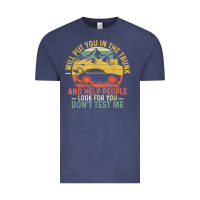 Vintage Denim i will put you in the trunk and help people funny saying t shirt Vintage Tee - linhVisuals