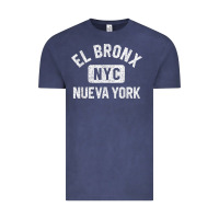 Vintage Denim el bronx nueva york nyc gym style distressed white print t shirt Vintage Tee - linhVisuals