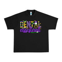 Black Mardi Gras Dental Assistant Urban Heavy Tee - NancyCooperArtShop