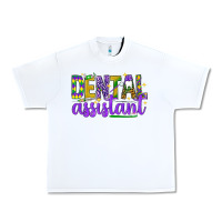 White Mardi Gras Dental Assistant Urban Heavy Tee - NancyCooperArtShop