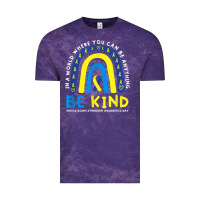 Cloud Purple be kind down syndrome awareness blue ribbon rainbow march 21 t shirt Vintage Tee - linhVisuals