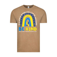 Vintage Coffee be kind down syndrome awareness blue ribbon rainbow march 21 t shirt Vintage Tee - linhVisuals