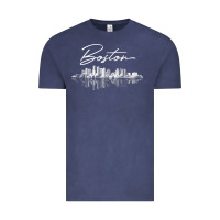 Vintage Denim boston skyline t shirt for women, men, girls & boys Vintage Tee - linhVisuals