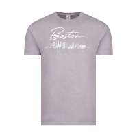 Vintage Zinc boston skyline t shirt for women, men, girls & boys Vintage Tee - linhVisuals
