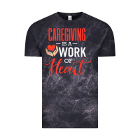Cloud Black caregiving is a work of heart caregiver gifts for men, women t shirt Vintage Tee - linhVisuals