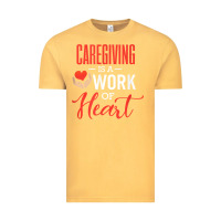 Vintage Mustard caregiving is a work of heart caregiver gifts for men, women t shirt Vintage Tee - linhVisuals