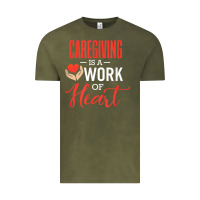 Vintage Olive caregiving is a work of heart caregiver gifts for men, women t shirt Vintage Tee - linhVisuals