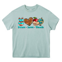 Arona peace love teach Heavy Core Tee - NancyCooperArtShop