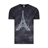 Cloud Black eiffel tower with diamonds the parisian french love sign t shirt Vintage Tee - linhVisuals