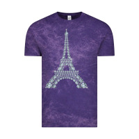 Cloud Purple eiffel tower with diamonds the parisian french love sign t shirt Vintage Tee - linhVisuals