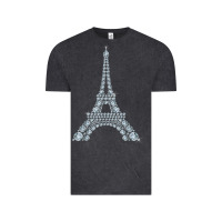Vintage Black eiffel tower with diamonds the parisian french love sign t shirt Vintage Tee - linhVisuals