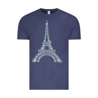Vintage Denim eiffel tower with diamonds the parisian french love sign t shirt Vintage Tee - linhVisuals