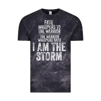 Cloud Black fate whispers to warrior i am the storm quote gritty fighter t shirt Vintage Tee - linhVisuals