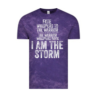 Cloud Purple fate whispers to warrior i am the storm quote gritty fighter t shirt Vintage Tee - linhVisuals