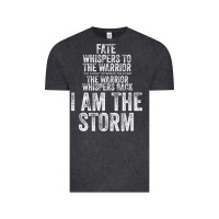 Vintage Black fate whispers to warrior i am the storm quote gritty fighter t shirt Vintage Tee - linhVisuals