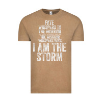 Vintage Coffee fate whispers to warrior i am the storm quote gritty fighter t shirt Vintage Tee - linhVisuals