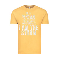 Vintage Mustard fate whispers to warrior i am the storm quote gritty fighter t shirt Vintage Tee - linhVisuals