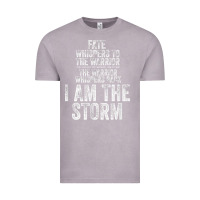 Vintage Zinc fate whispers to warrior i am the storm quote gritty fighter t shirt Vintage Tee - linhVisuals