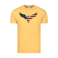 Vintage Mustard bald eagle  america Vintage Tee - linhVisuals