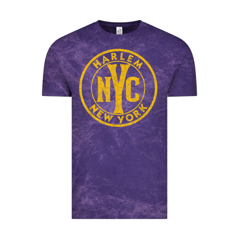 Harlem New York Nyc Vintage Sign Distressed Amber Print T Shirt Vintage Tee by linhVisuals | Teevron