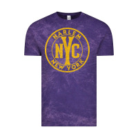 Cloud Purple harlem new york nyc vintage sign distressed amber print t shirt Vintage Tee - linhVisuals