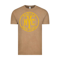Vintage Coffee harlem new york nyc vintage sign distressed amber print t shirt Vintage Tee - linhVisuals