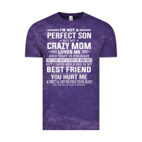 Cloud Purple i'm not a perfect son but my crazy mom loves me mother's day t shirt Vintage Tee - linhVisuals