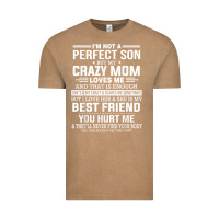 Vintage Coffee i'm not a perfect son but my crazy mom loves me mother's day t shirt Vintage Tee - linhVisuals